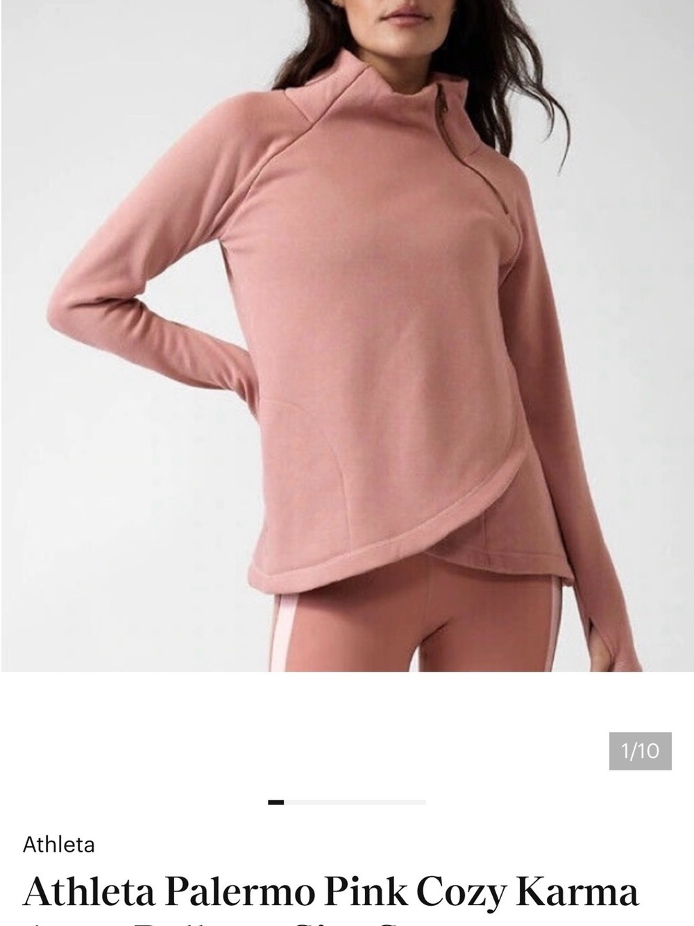 Athleta Rose-Pink Layered Pullover